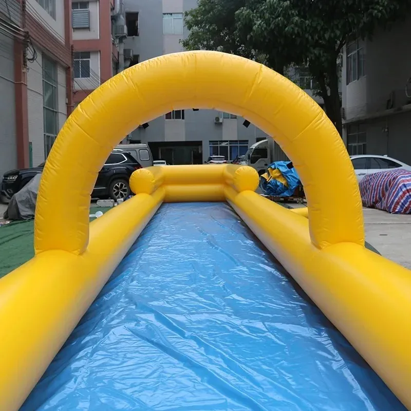 Custom Yellow & Blue Color Inflatable Water Slide Inflatable Slip N Slide for Adults and Kids City Fun Water Game