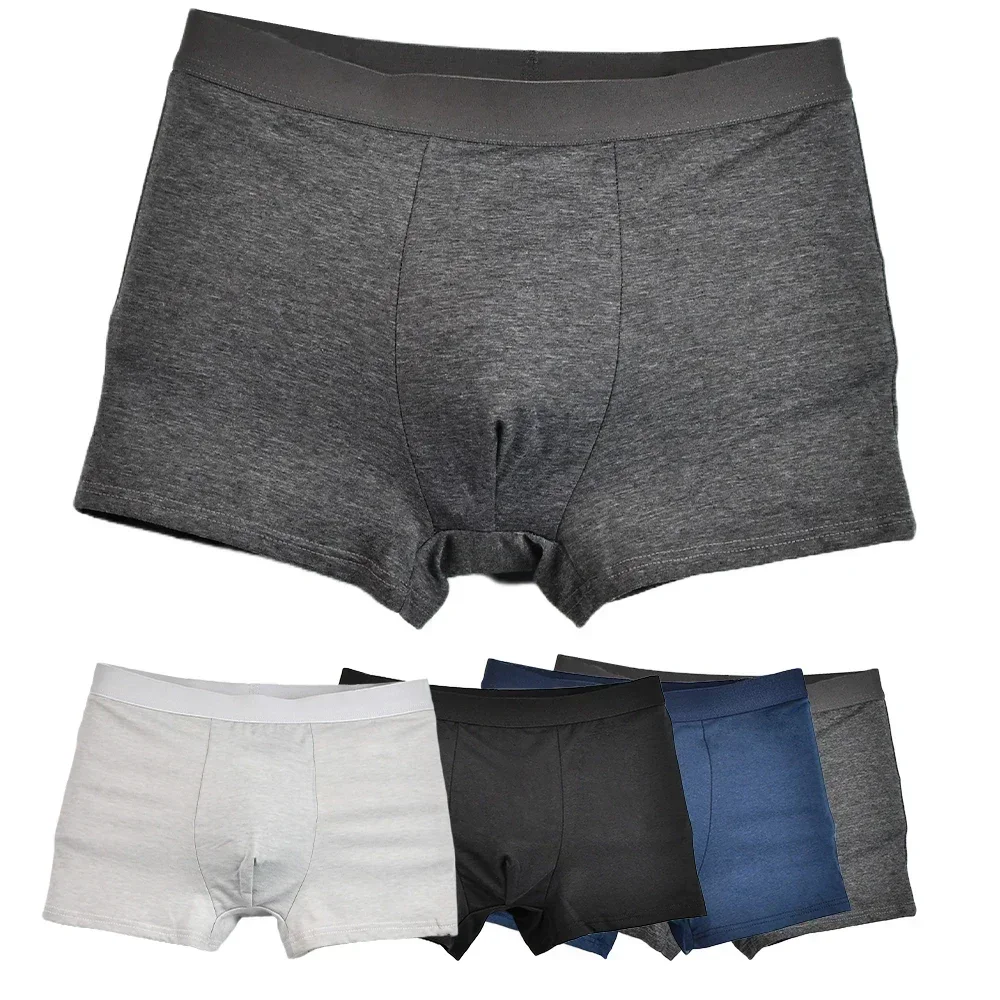 3pcs Boxers Shorts Mens Cotton Male Boxers Panties Flat Angle Underwear Sports Briefs Underpants Large Size Boyshorts 50-105kg