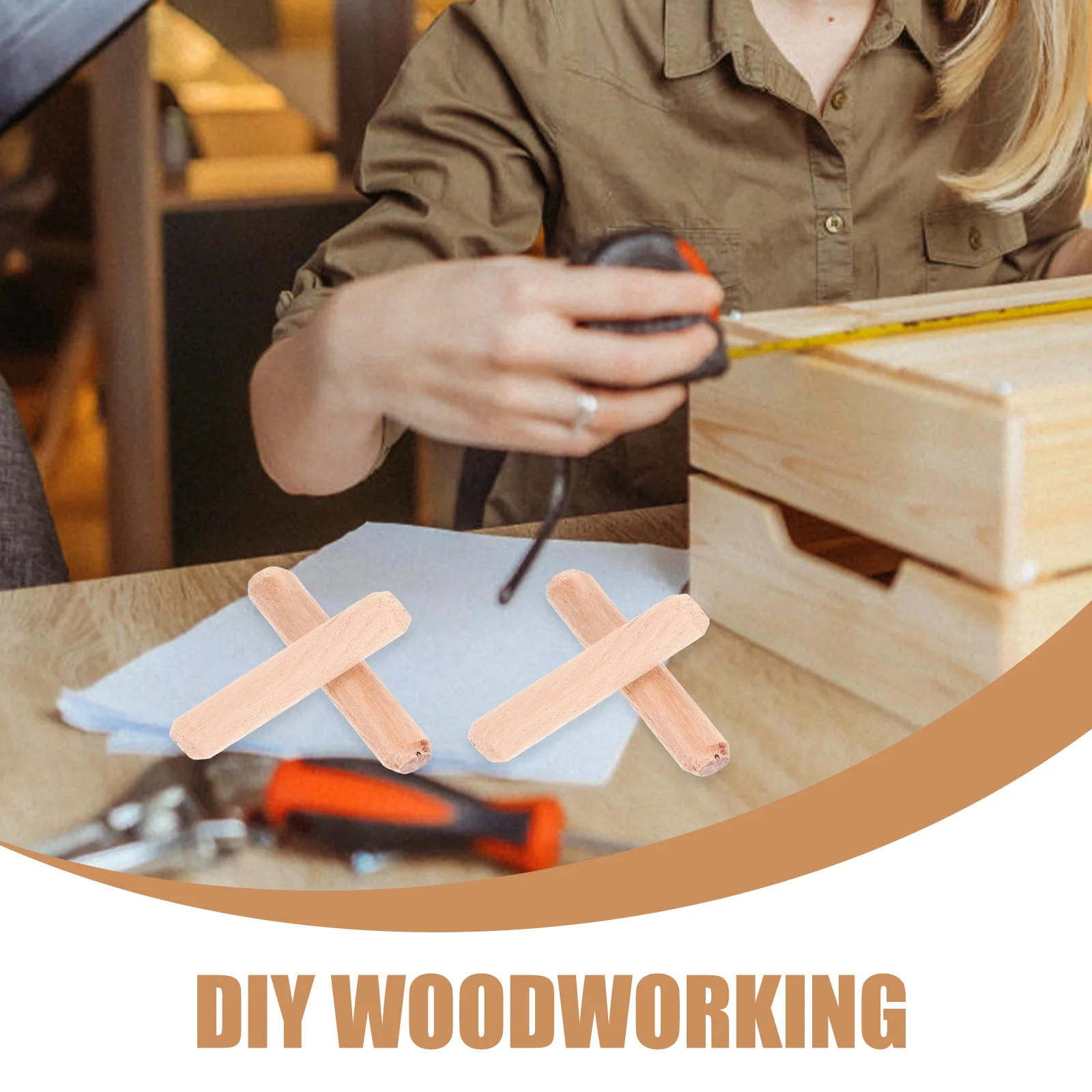 

1000pcs Wooden Dowel Sticks Wood Dowels For Crafts Furniture Repair Diy Wood Plug Connector Fit Woodworking Cabinet Chair Tiny