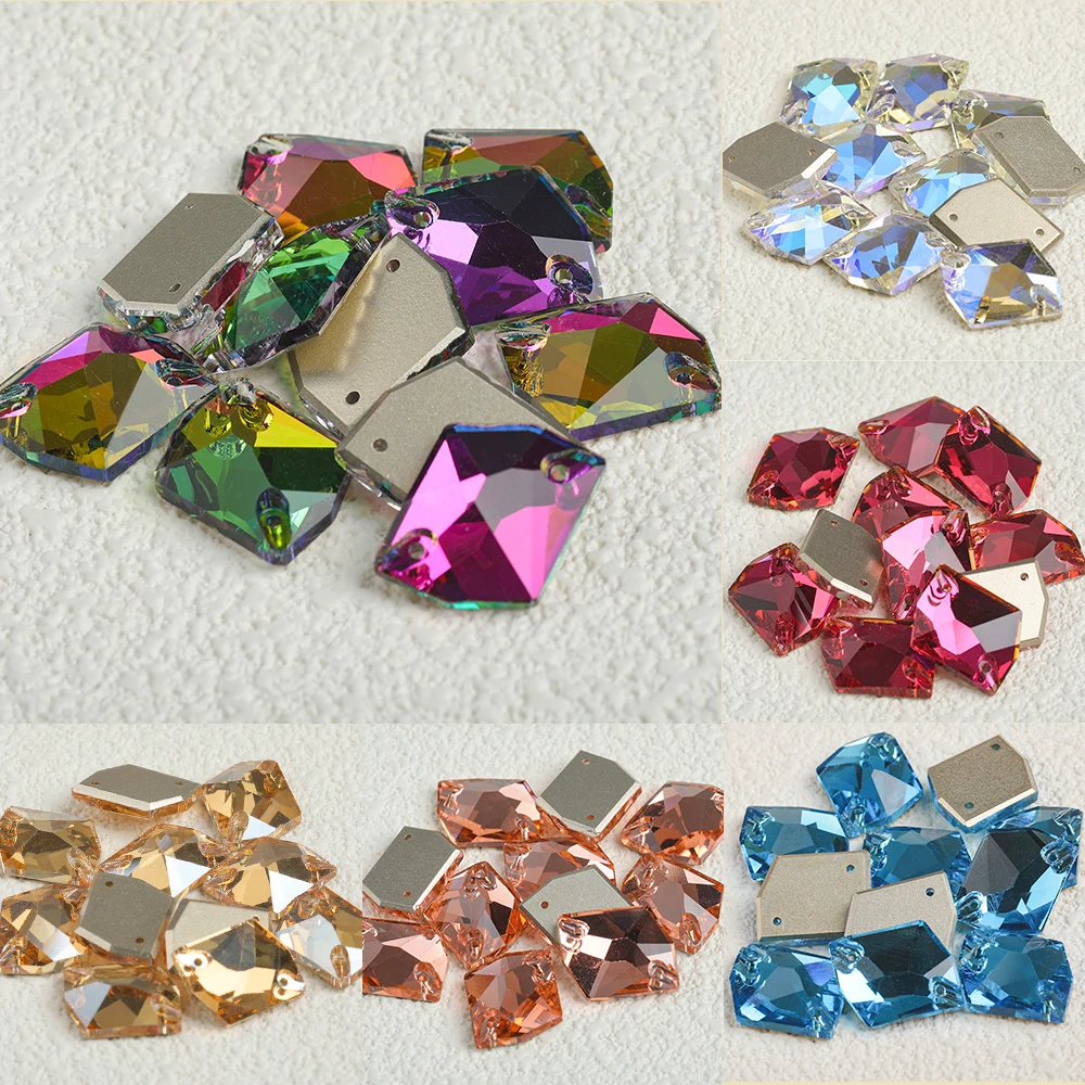 VC Cosmic Multiple Colors Top Quality K9 Glass Sew On Rhinestones Crystal FlatBack Sewing Stones For DIY Clothes Decorations