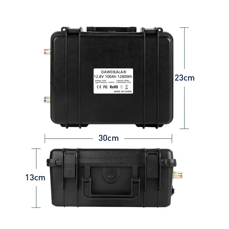 12V 200Ah Lifepo4 akumulator litowo-żelazowo-fosforanowy wodoodporne ogniwa do wózka golfowego RV magazynowanie energii słonecznej falownik silnik