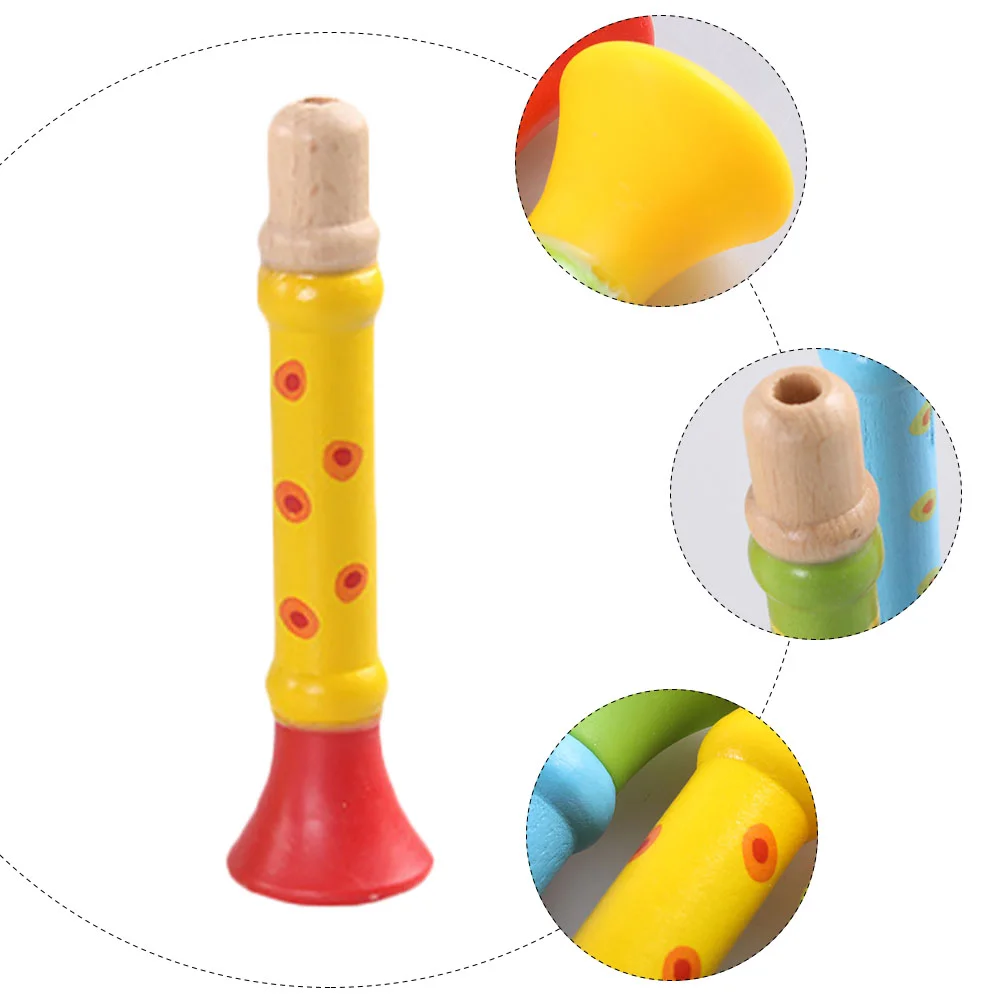 Interesting Flute Toy Children's Whistle Childrens Toys Kid Music Trumpet Recorder Instrument for Kids Wooden