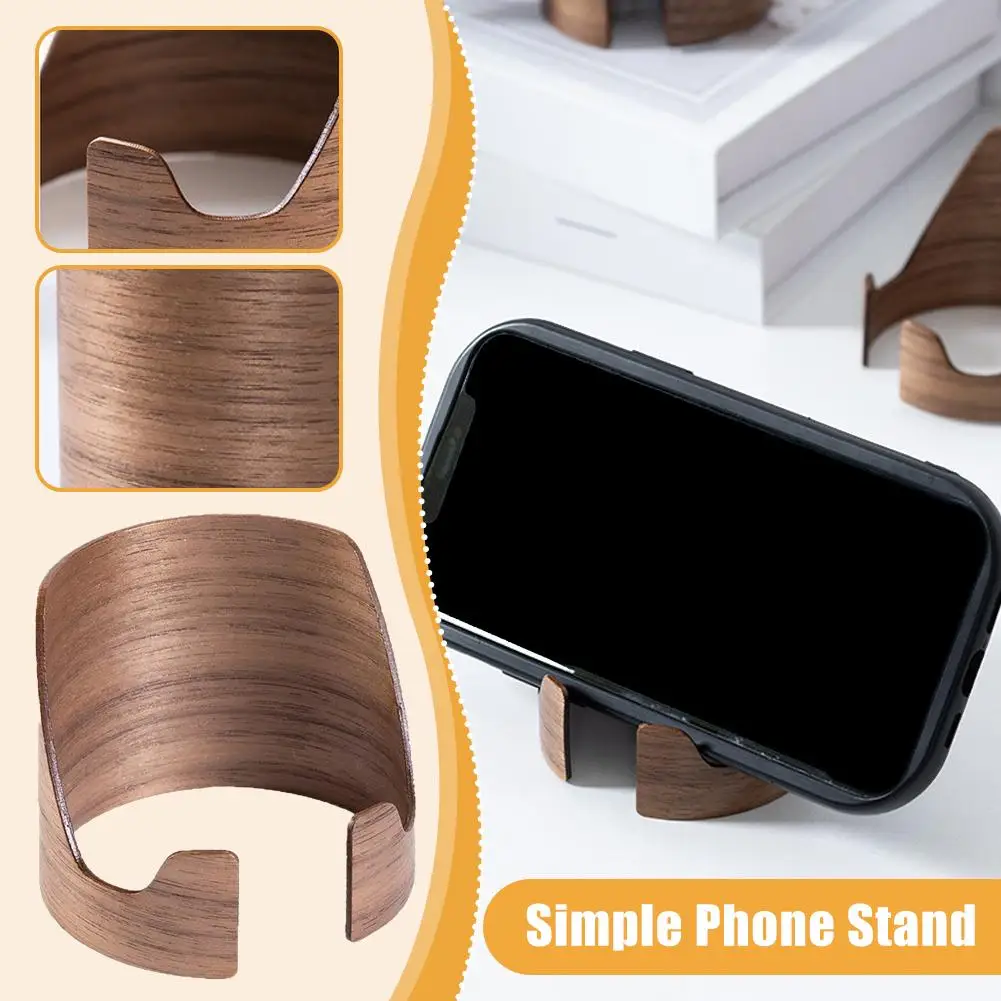 

Подставка для телефона из орехового дерева, удобная для хранения, настольный держатель, компактный размер, идеальный подарок