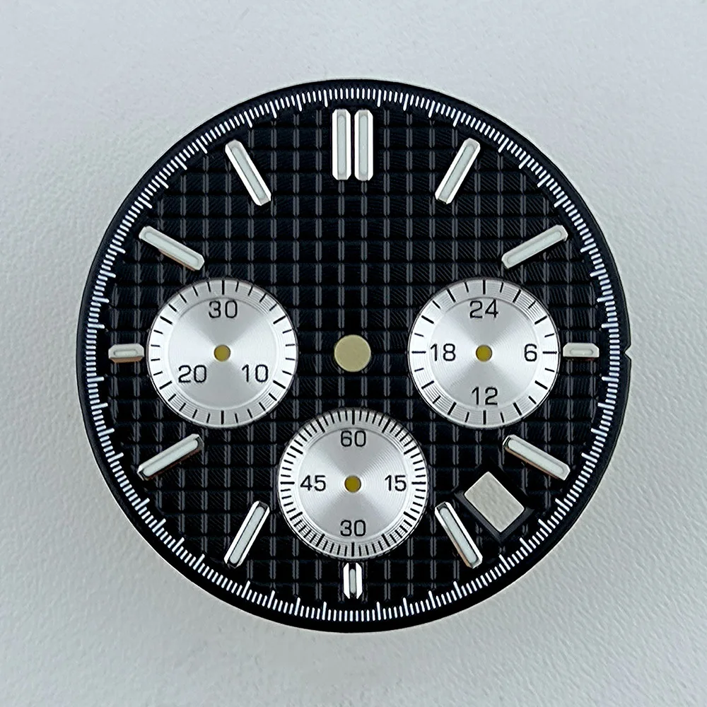 31.8mm VK63 dial No Logo Dial Panda Dial Green luminous Dial fit VK63 movement watch accessories repair tools