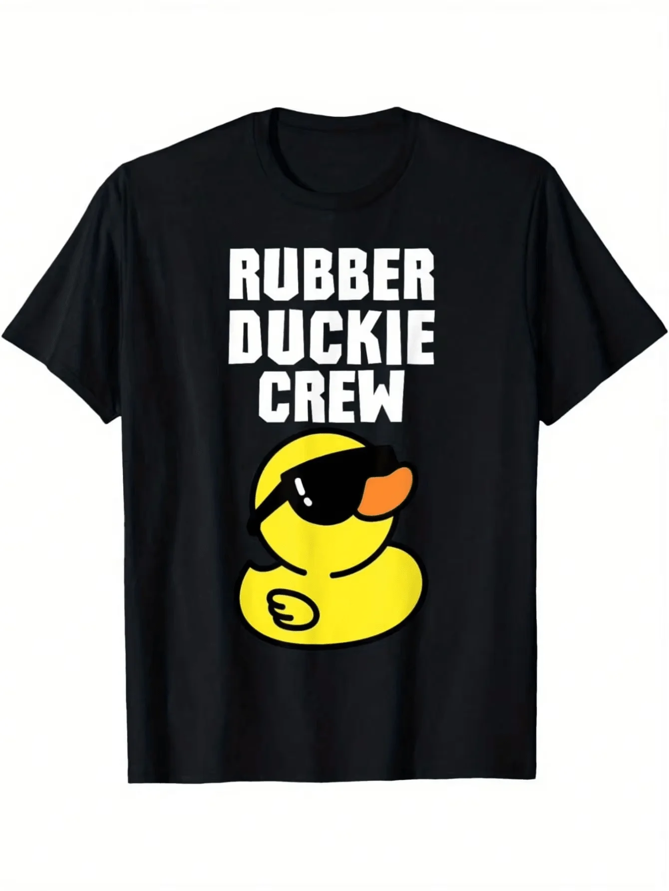 Funny Style, For Both Boys And Girls Family Matching Shirts, Rubber Duckie Crew With Cool Sunglasses Duck Graphic, Summer Beach