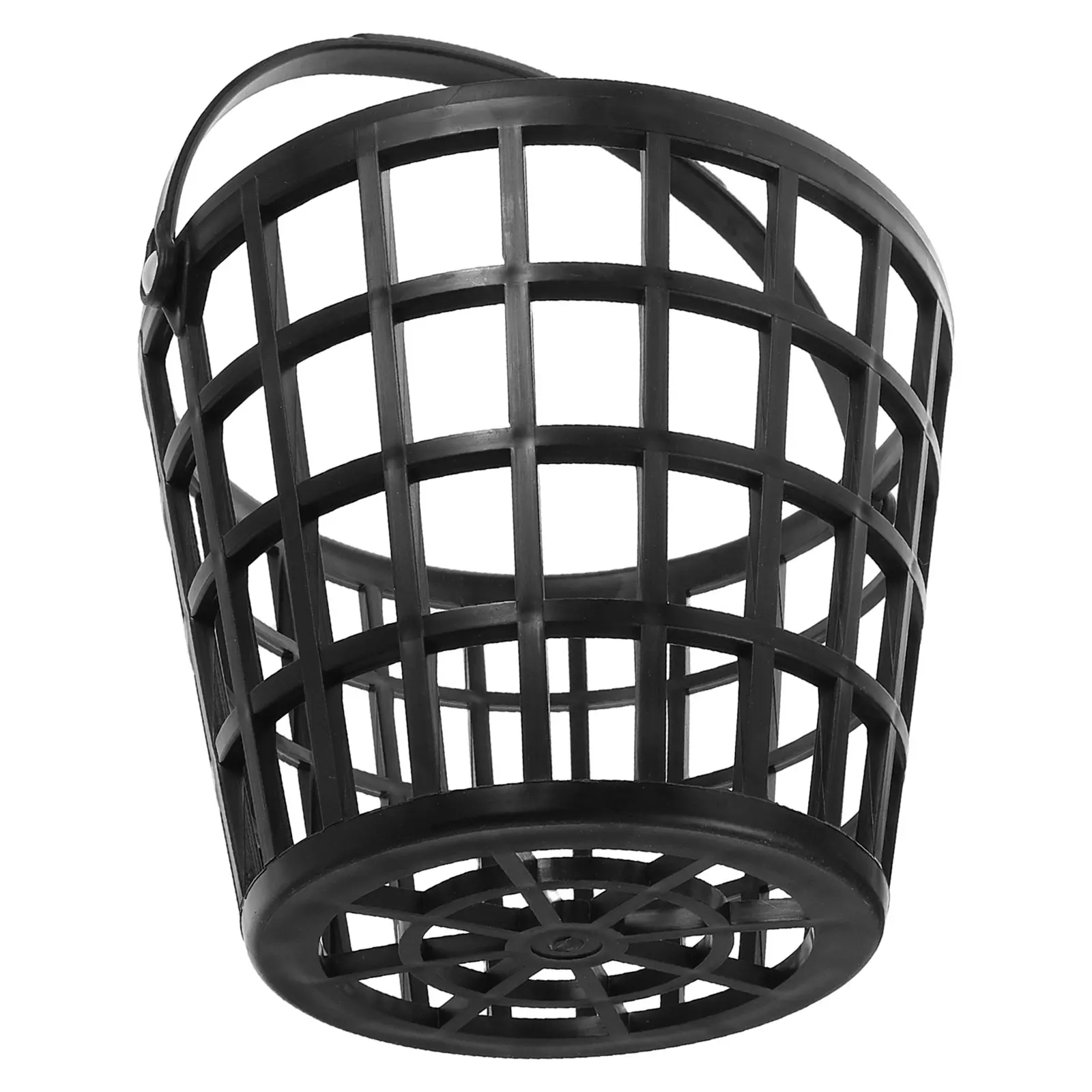 

Golf Ball Storage Basket Handle Black Plastic Durable Organizer Large Capacity Golf Equipment Practice Accessories Outdoor