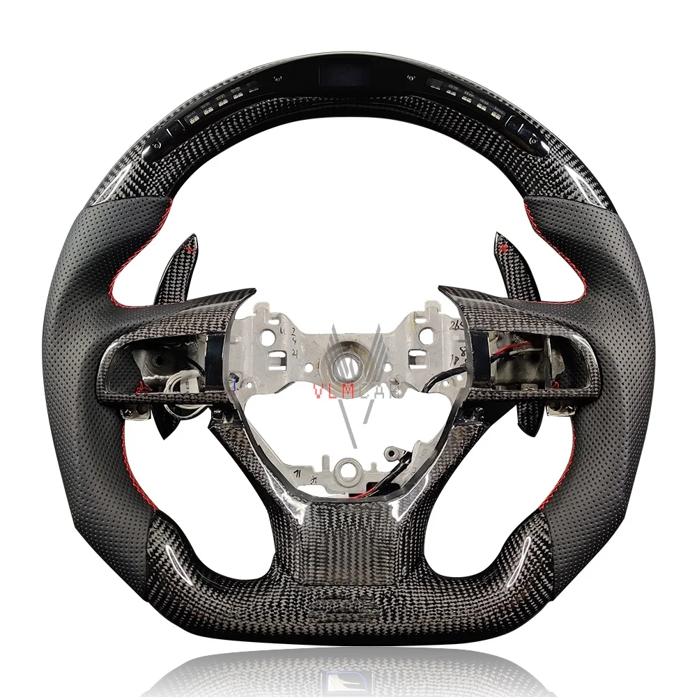 

Руль из углеродного волокна для Lexus ES250 ES300h ES350 2013-2023, кожаная ручка из алькантары, спортивный дизайн с прямой посадкой