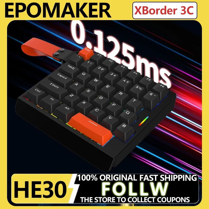 

EPOMAKER HE30 Mechanical Keyboard Gasket 36 Key Wired Mini Portable Keyboard RGB Hot swap Custom Single-Handed Keyboard Gift