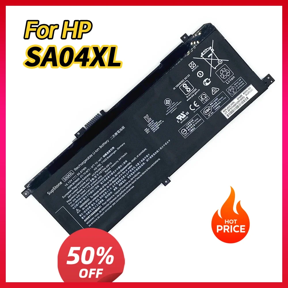 

100% новая батарея SA04XL для ноутбука HP Envy X360 15-DR0003NN DS0010NN L43248-AC2 AC1 L43267-005 HSTNN-0B1F OB1 UB7U OB1G 0B1G