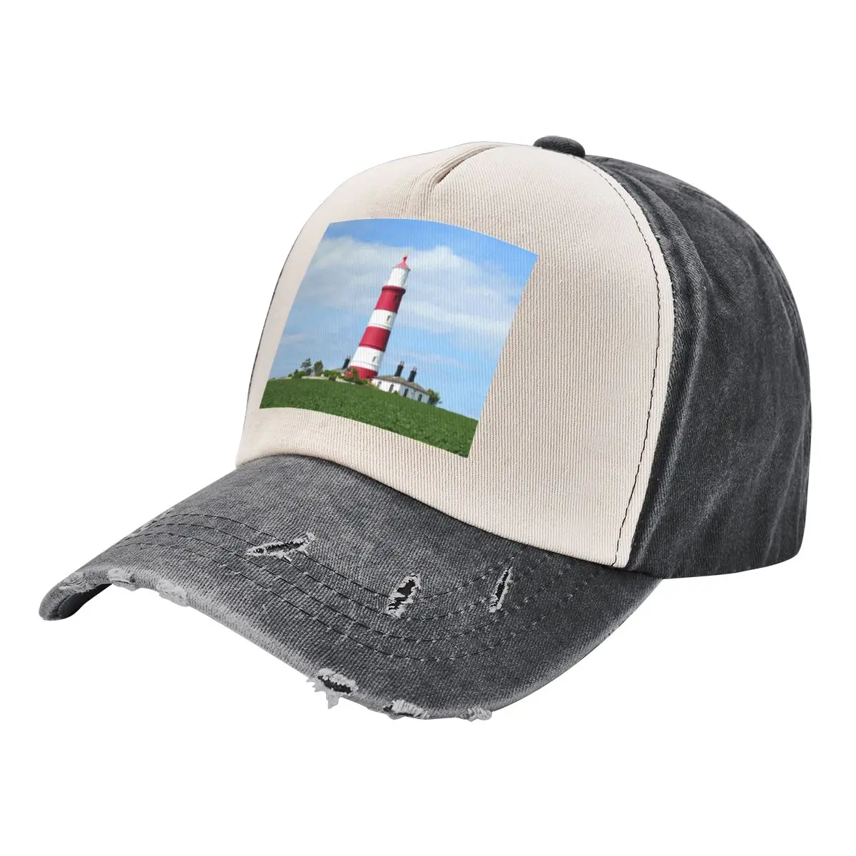 

Happisburgh Lighthouse Baseball Cap Rave derby hat Luxury Man Hat Trucker Hat Designer Man Women's