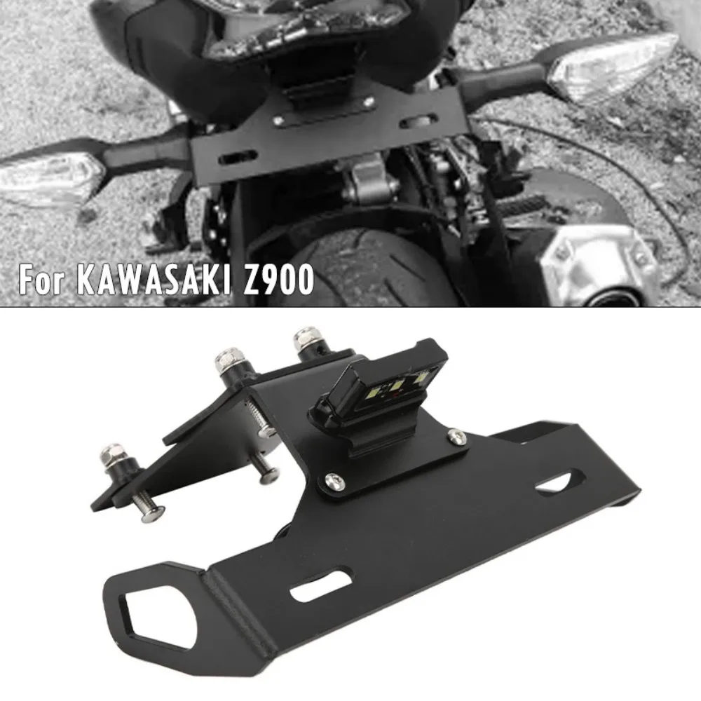 

For KAWASAKI Z900 2017-2020 Z 900 Motorcycle License Plate Holder Fender Eliminator Tail Tidy Bracket With LED Accessories