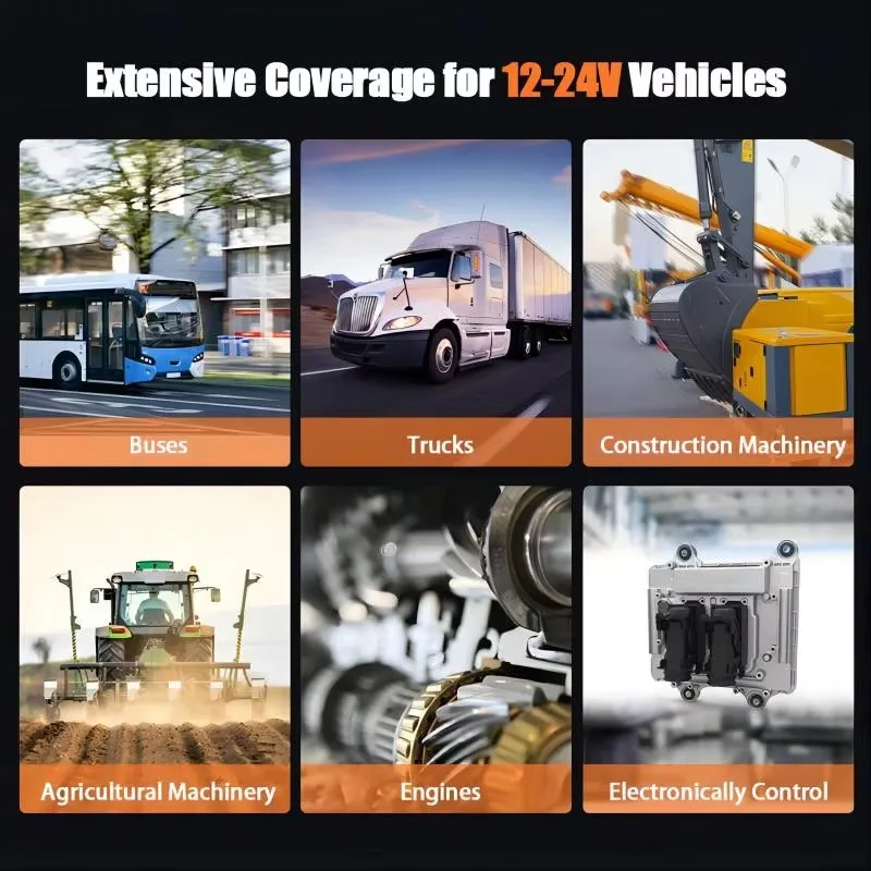 

Humzor NP816 Универсальный диагностический инструмент для грузовиков SAS/DPF/TPMS 24 В Дизельный сканер Obd2 Поддержка 19 языков