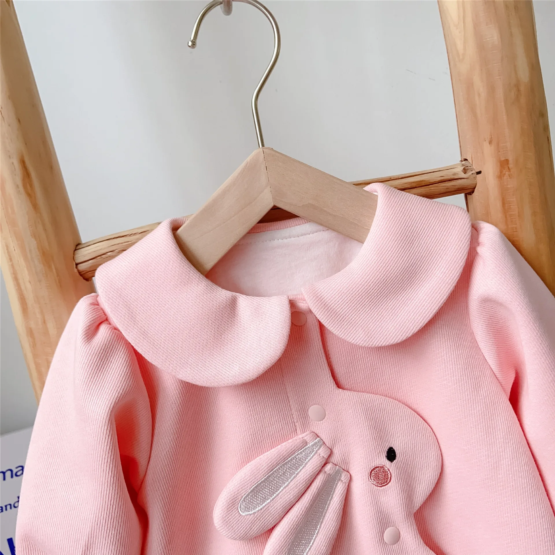 Newborn Baby Autumn Romper One Year Old Birthday Cute Girls Cartoon Rabbit Long Sleeve Bodysuits 2023 New Kids Cotton Clothes