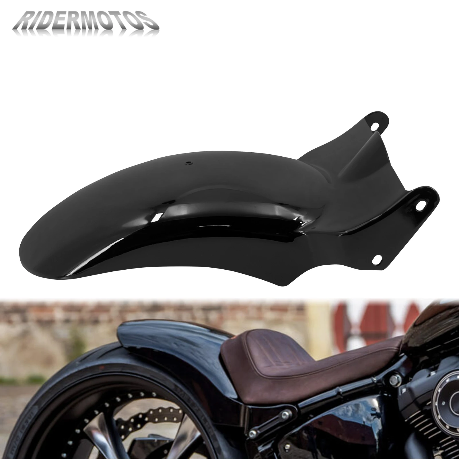 Motorcycle Mudguard Fender Cover For Harley Softail Breakout FXBRS Fat Boy FLSTF FXDR 2018-2023 Short Rear Fender Without Light