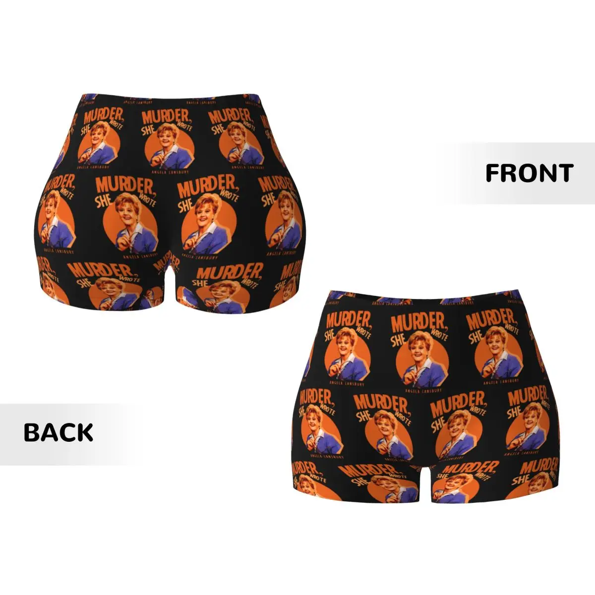 กางเกงขาสั้นออกกำลังกายสำหรับผู้หญิง ลาย Custom Murder She Wrote เหมาะสำหรับวิ่ง ฟิตเนส วอลเลย์บอล ปั่นจักรยาน โยคะ