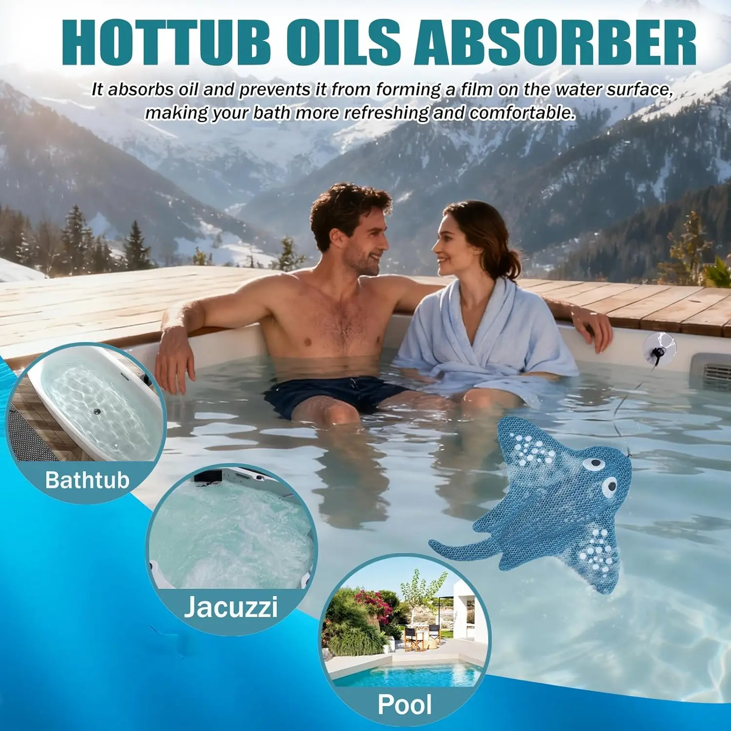 Reusable Floating Sponge Scum Oil Absorber Descaling Tool Keep Water Clean Water Maintenance Household Accessory Gear