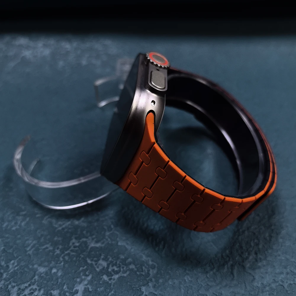 حزام سيليكون مغناطيسي لساعة أبل ، ألترا 1 2 باند ، 49 ، 45 ، 41 ، 40 ، 44 ، 42 ، سلسلة iWatch SE SE ، 8 ، 7 ، 6 ، 5 ، 4 ، 3