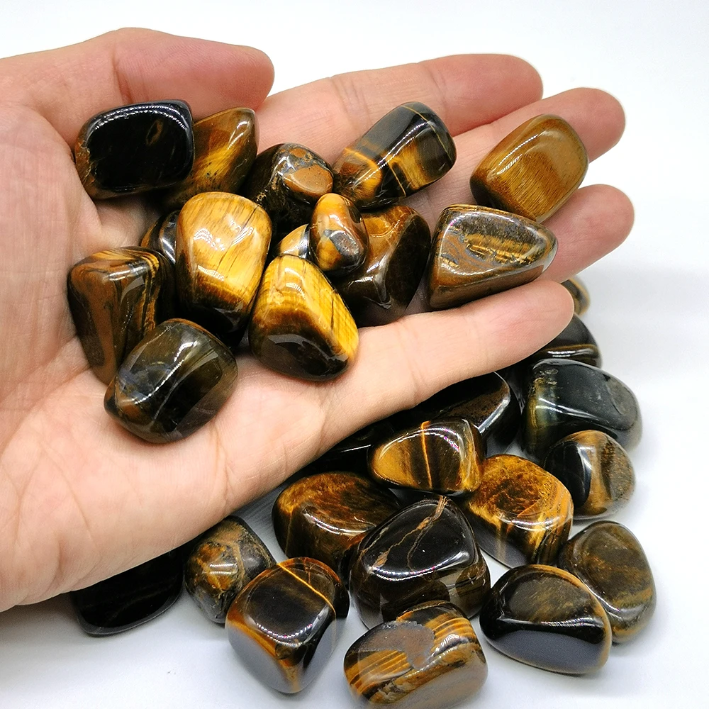 Tiger Eye Natural Tumbled Stone Reiki Healing Gemstone Energy Ore Minerals Specimen Home Garden Tank Aquarium Decoration Gifts
