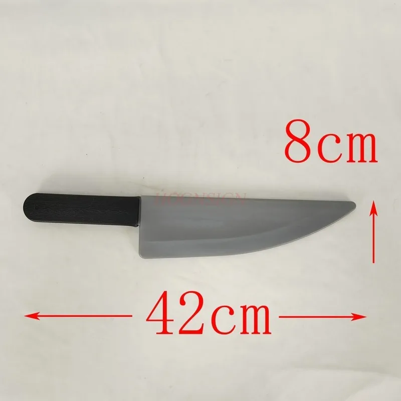 fake kitchen knife fake weapon Halloween props cos horror with blood-pointed knife performance plastic simulation weapon axe