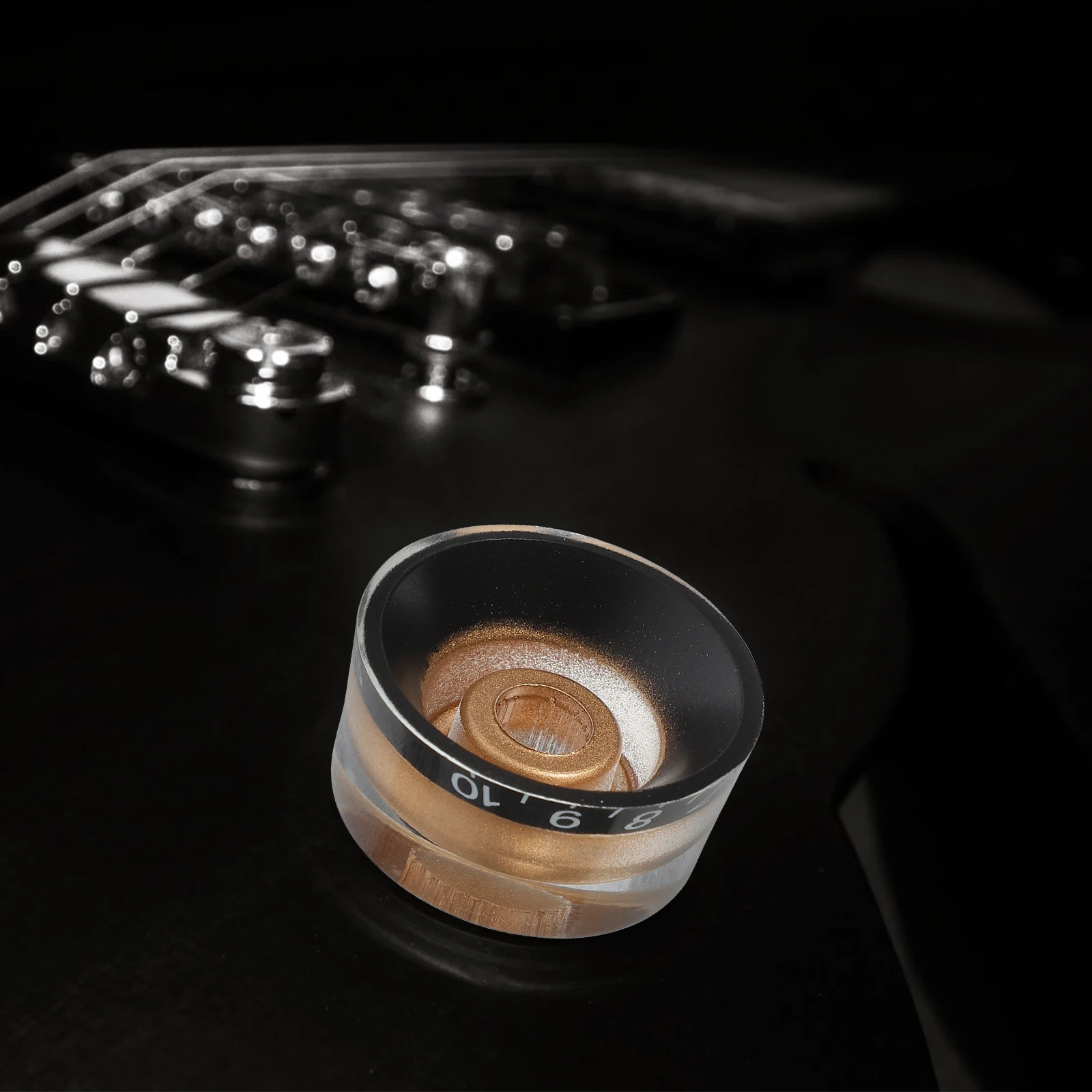 

4 Pcs Electric Guitar Knobs Acrylic Numbers For Accessories Guitar Parts