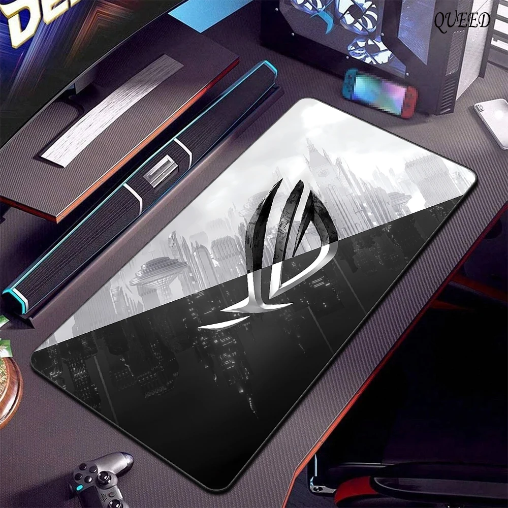 XXL Asus Game MousePad أسود ASUS ماوس Pads حافة قفل كبيرة 400x900 الإبداعية ألعاب لاعب الكمبيوتر لوحة المفاتيح الجدول حصيرة #4