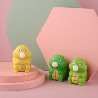 Animal Cute Anti-Stress Ball Decompression Telescopic dinosaur baby  blowing bubbles Abraact Soft Sticky Squishi Stress J107