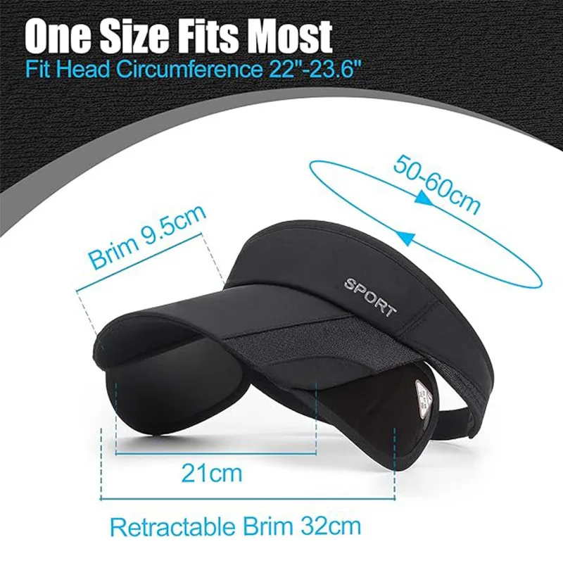 1PC Summer Sun Protection Empty Top Hat Women's Leisure Cycling Retractable Brim Sunscreen Hat Outdoor Sports Sun Hats view 6