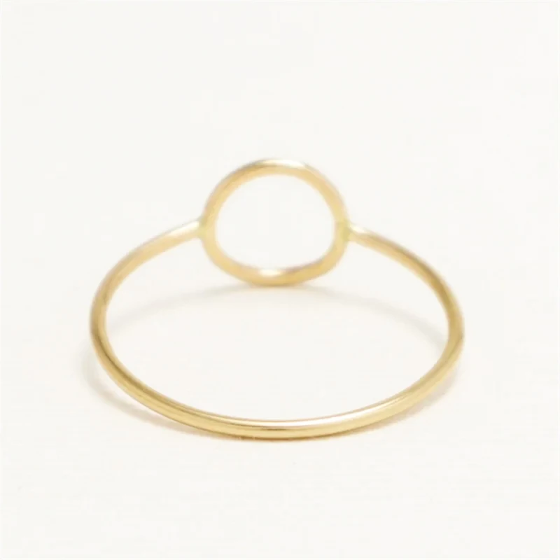 10mm Open Circle Ring 14K Gold Filled Rings Boho Minimalist Knuckle Ring Gold Jewelry Gold Accessories Rings for Women view 5