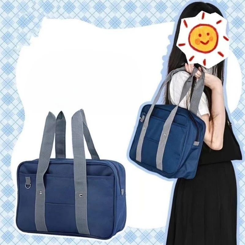 

Japanese Student Bags JK Handbag Travel Bag Women Shoulder Satchel Bags Solid Color High School Students Bookbags messenger bag
