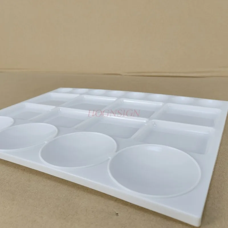 Watercolor palette easy to clean square palette plastic paint palette watercolor paint round hole palette