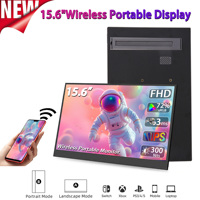NEW 15.6 Inch Wireless Connection Portable Monitor HDR Display With VESA & Stand 178° Adjustable For Laptop XBox PS4/5 Switch