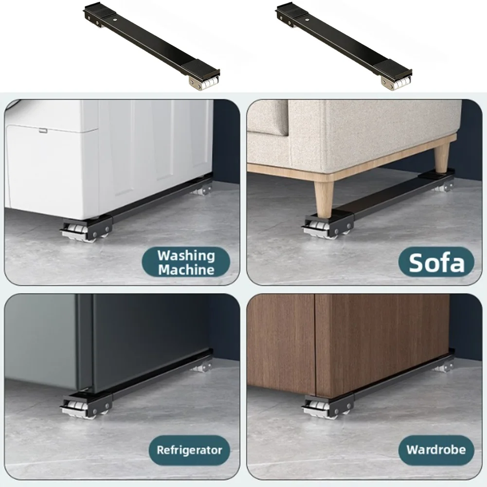 support-de-base-reglable-pour-machine-a-laver-2-pieces-avec-coussinets-et-roulettes-antichoc-pour-appareils-lourds-et-refrigerateur