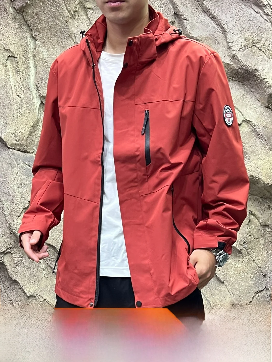 Nordic Outdoor Men's Jacket Waterproof Windproof Taped Zipper Spring Autumn Functional Hiking Coat Standard Fit Long Sleeve