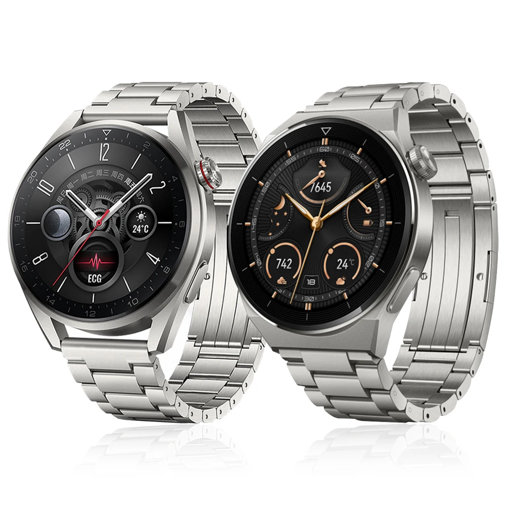 

Ремешок титановый для HUAWEI Watch 3 Pro, металлический браслет для HUAWEI GT 3 46 мм/GT3/GT 2 46 мм/GT2 Pro, 22 мм