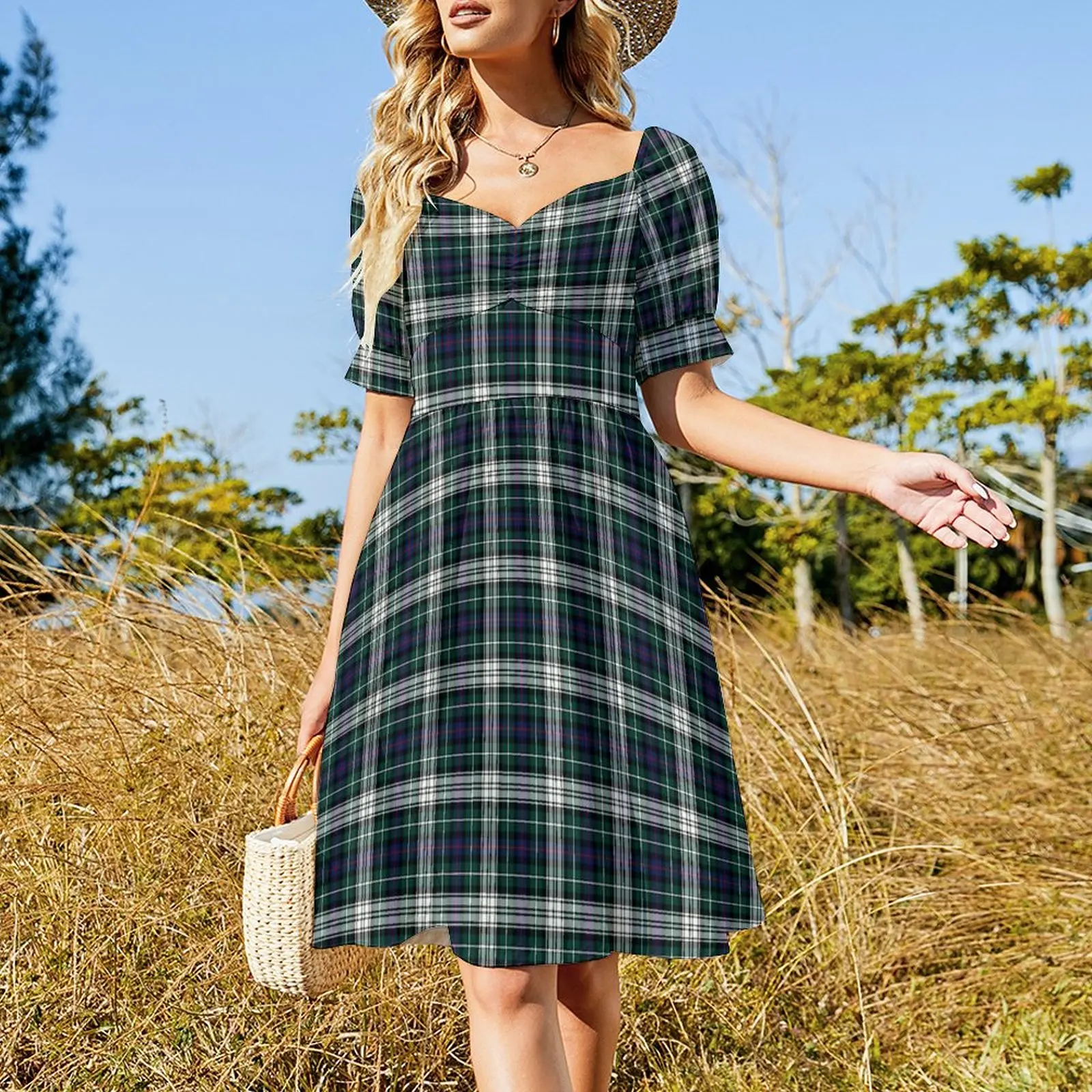 Clan Mackenzie Dress Tartan Dress Women's evening dress elegant chic wedding evening dresses dresses with long sleeves