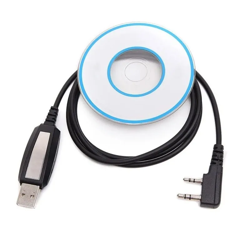 AA08-USB Programming Cable For MD-UV280 MD-UV380 MD-UV390 With Compact Disc For Walkie Talkie Ham Radio Enthusiasts