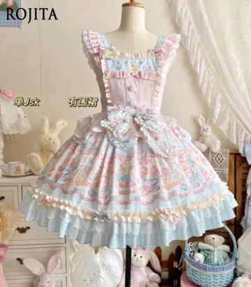 

Sweet and Cute Lolita Dress Full Set Maid Outfit Apron Puffy Cake Dress Lolita Daily Waist-Cinching Dress for Women 2026 New