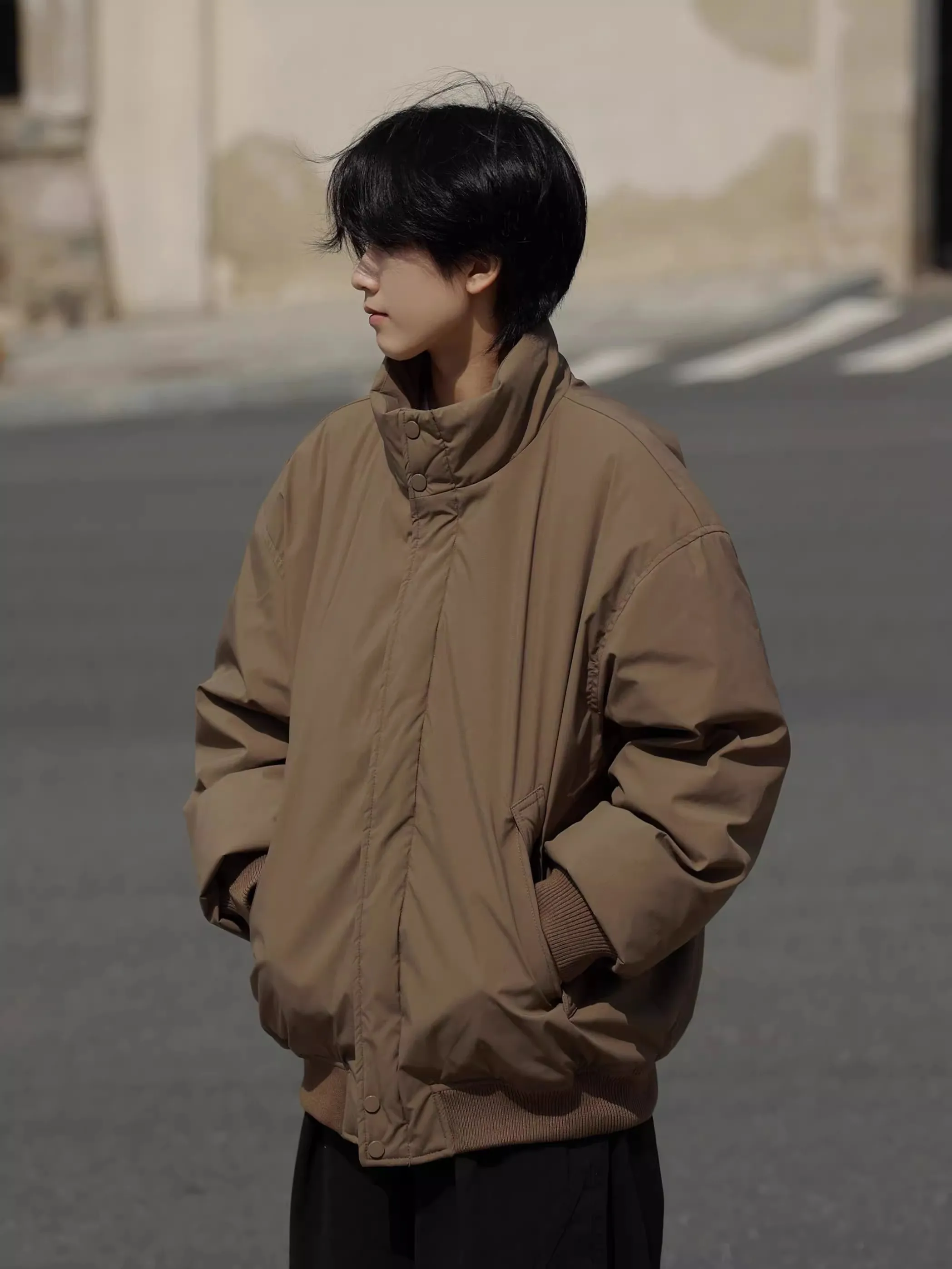 ex Vintage Sle Loose Fit Flight Jaet Color Casual bovenkleding voor heren en dames Trendy herfst-winterjas