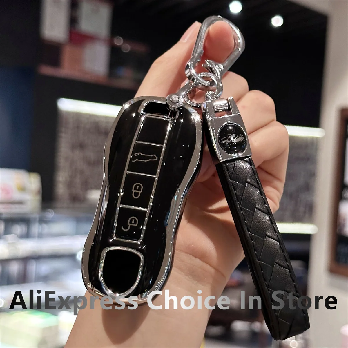 Weiche TPU Auto Schlüssel anhänger Abdeckung mit Schlüssel bund für Porsche Macan Cayenne Panamera Boxster Cayman Smart Key Protector Halter