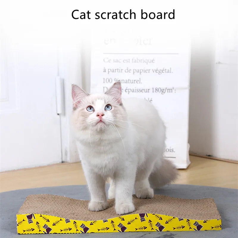 Cat Scratcher Corrugated Paper Multiple-Style Cat Scratch Pad Sharpen Claws Thickening  Corn Glue Decal Cardboard Pet Toy