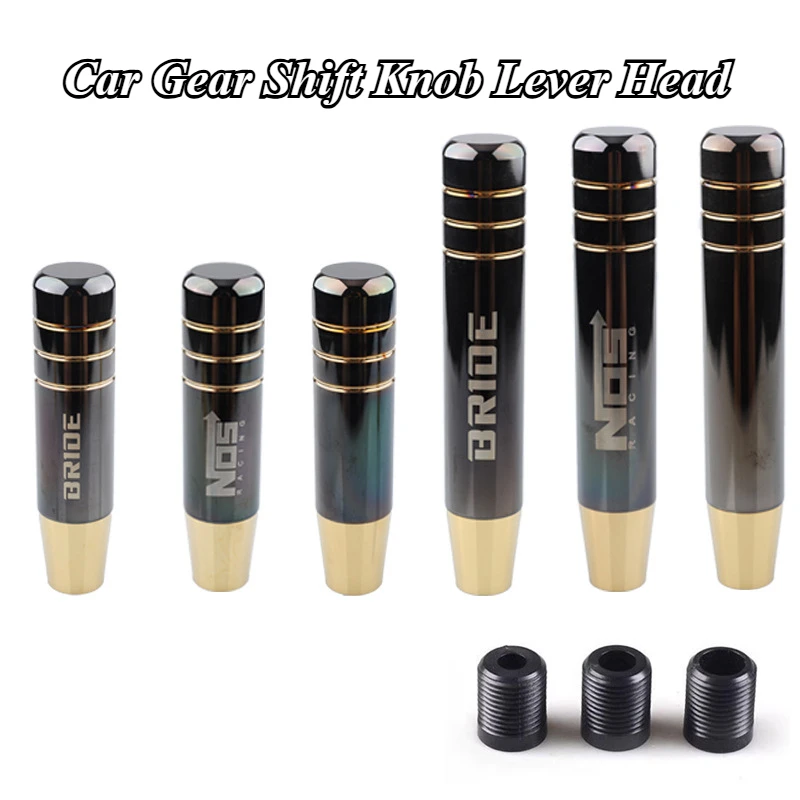 

13cm/18cm Universal JDM Style Accessories Burnt Gold Black Shifter BRIDE NOS Car Alloy Gear Shift Knob Aluminum Car Accessories