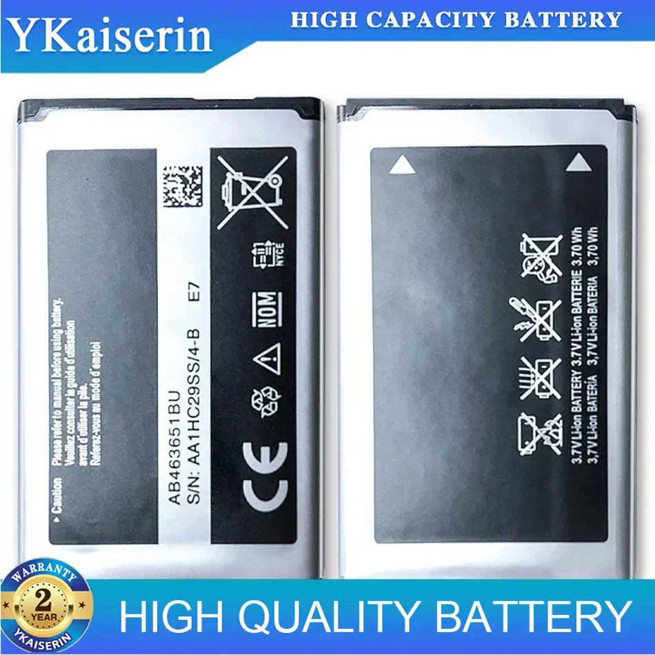 Battery AB463651BU For Samsung W559 S5620I S5630C S5560C C3370 C3200 C3518 J808 F339 S5296 C3322 GT-C3530 S5610