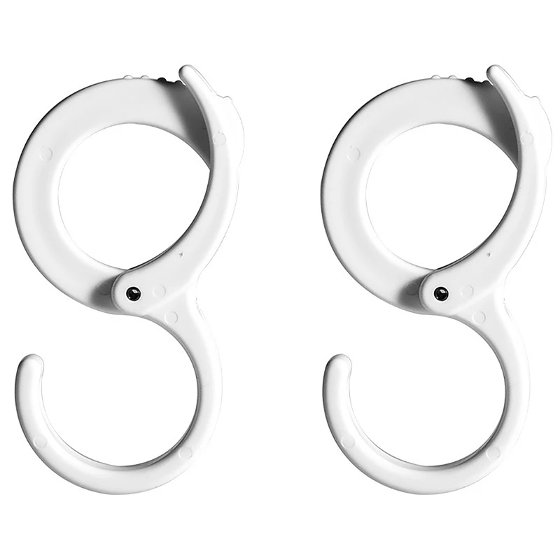 가정용 주방 플라스틱 심플 후크 난간 후크, 옷장 후크, 옷 모자 타이 보관 S 후크, 10*5.5cm, 1 개