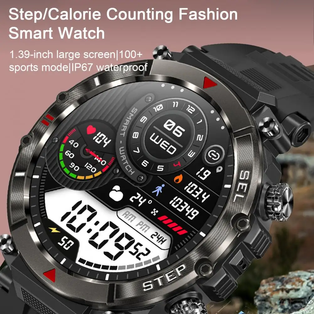 

CF11 Stylish Digital Wristwatch Waterproof HD-compatible 1.39 Inches Large Screen Smart Watch Health Monitoring