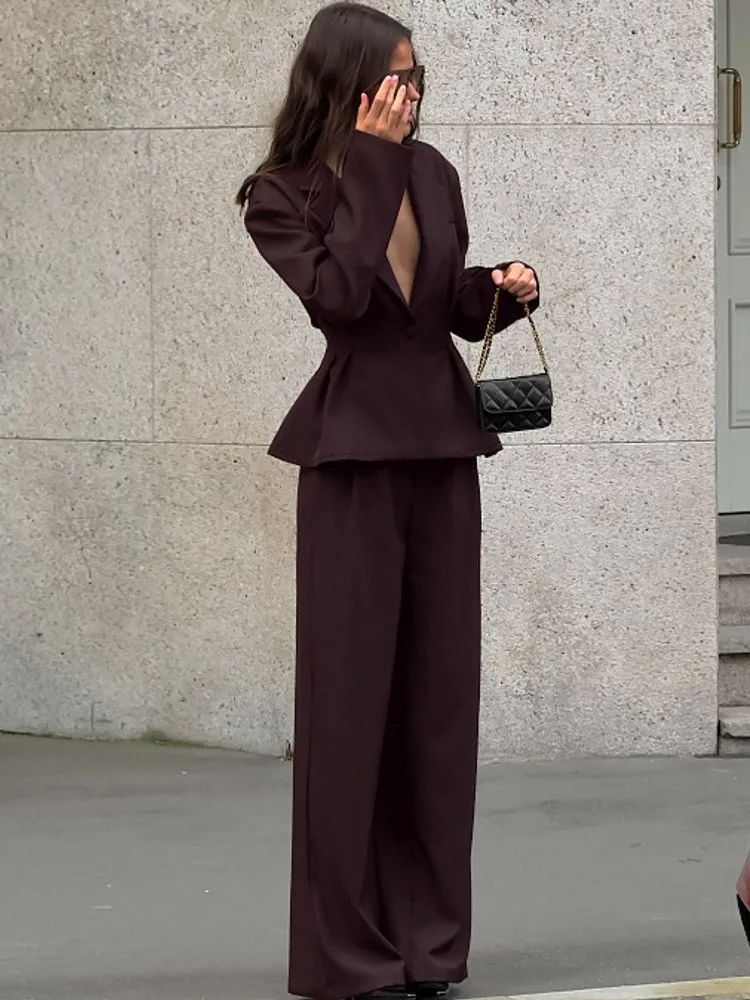 2026 مجموعة أزياء للنساء 2 قطعة مجموعات جديدة مطابقة قطعتين مجموعات طويلة الأكمام السترة بلوزات وسراويل الدعاوى وتتسابق الملابس
