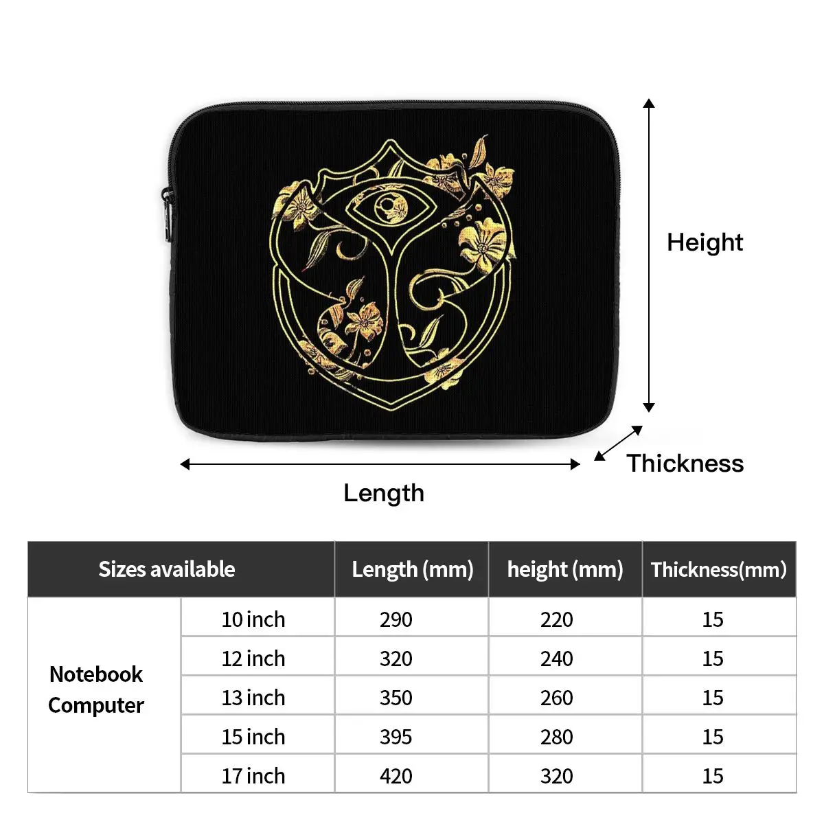 Music Festival Notebook Laptop Bag Case Pouch 10 12 13 15 17 Inch For Macbook Air Pro Tablet Shockproof Case Bag