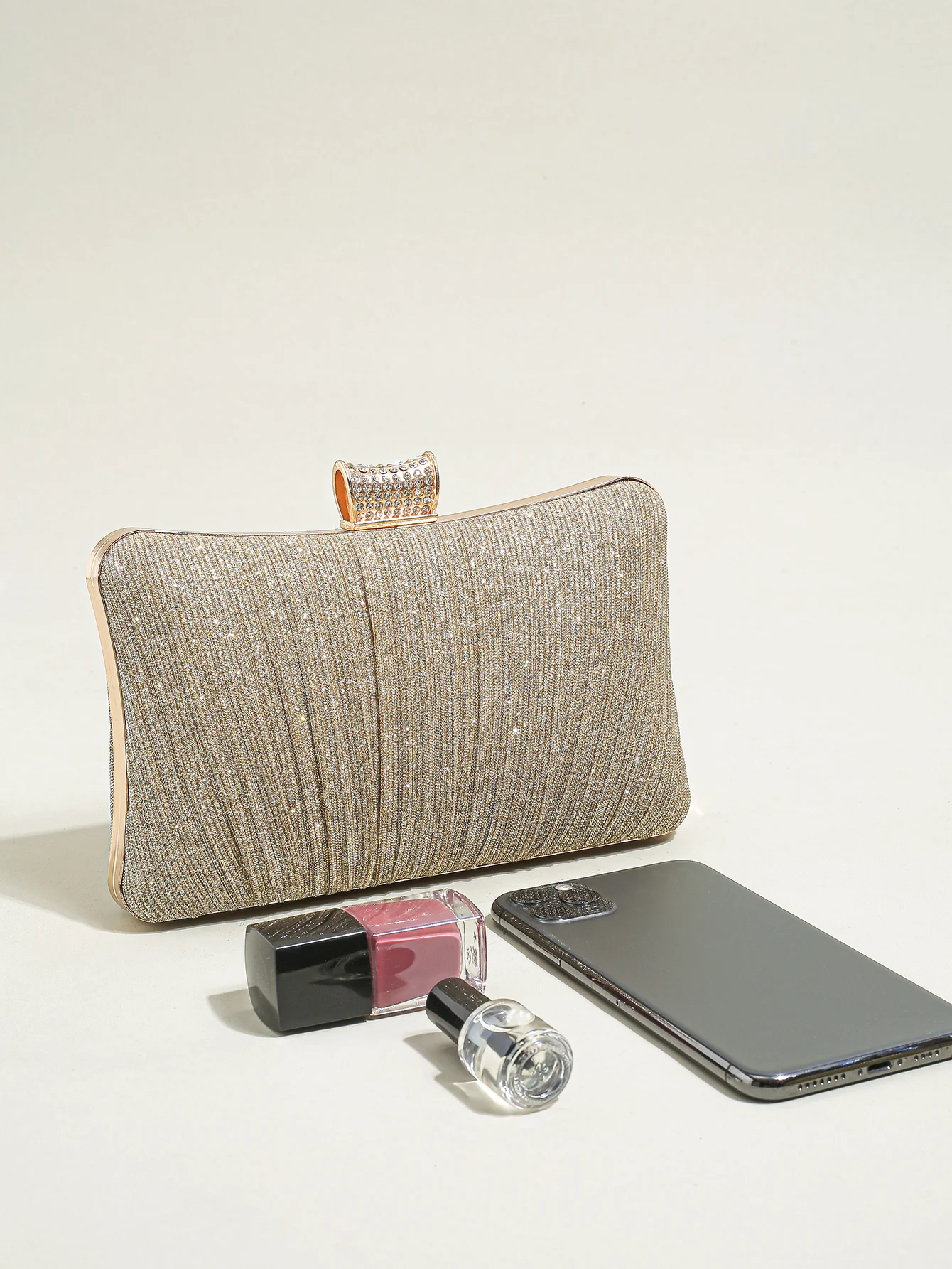 Sparkling Clutch Purses Bride and Bridesmaid Handbag Elegant Detachable  Chain Evening Bag for Women Club Party