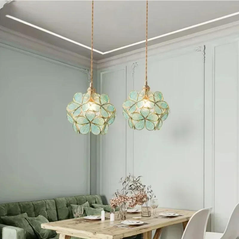 SANDYHA Modern Crystal LED Pendant Lamp Bedside Corridor Children Room Decoration Lighting Warm White Dimmable Hanging Light