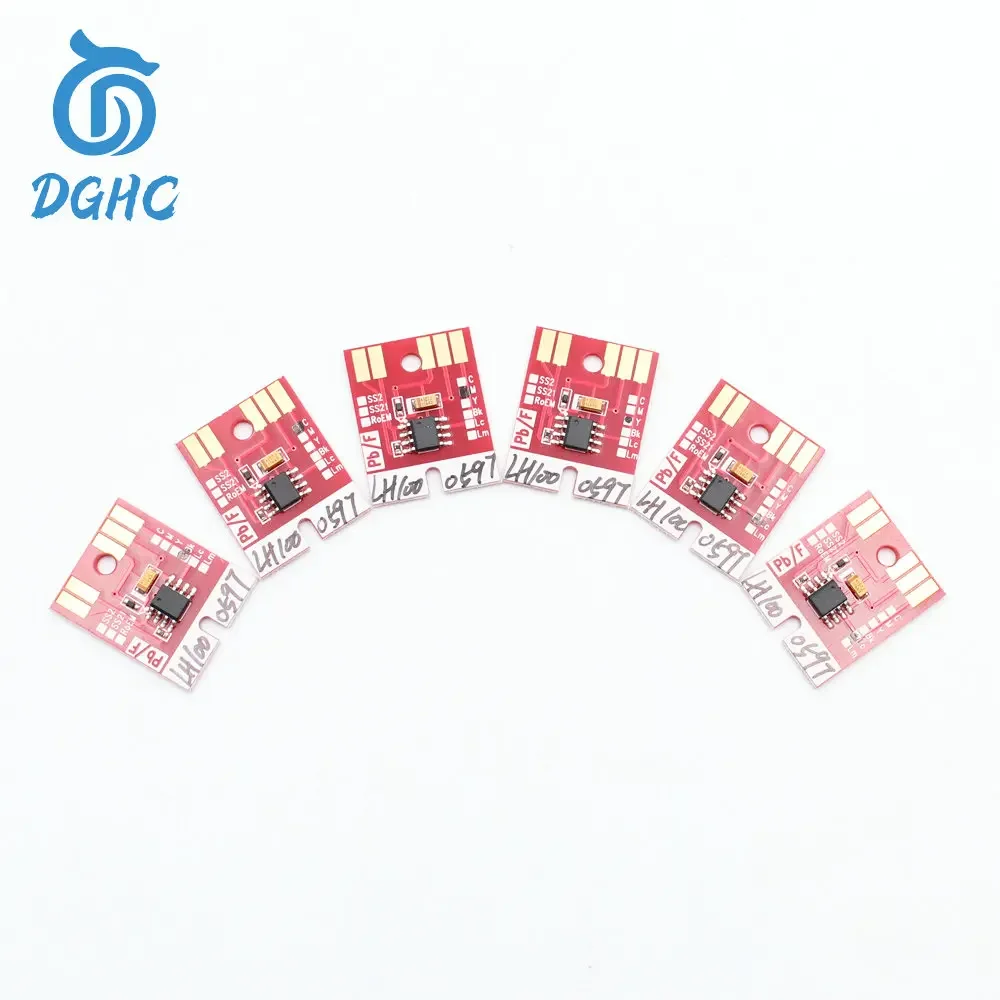 6pcs (BK/C/M/Y/WH/WH) For Mimaki LH-100 0597 chips for Mimaki UJF3042 UJF6042 Permanent chip LH100 spc 0597 Auto Reset Chips