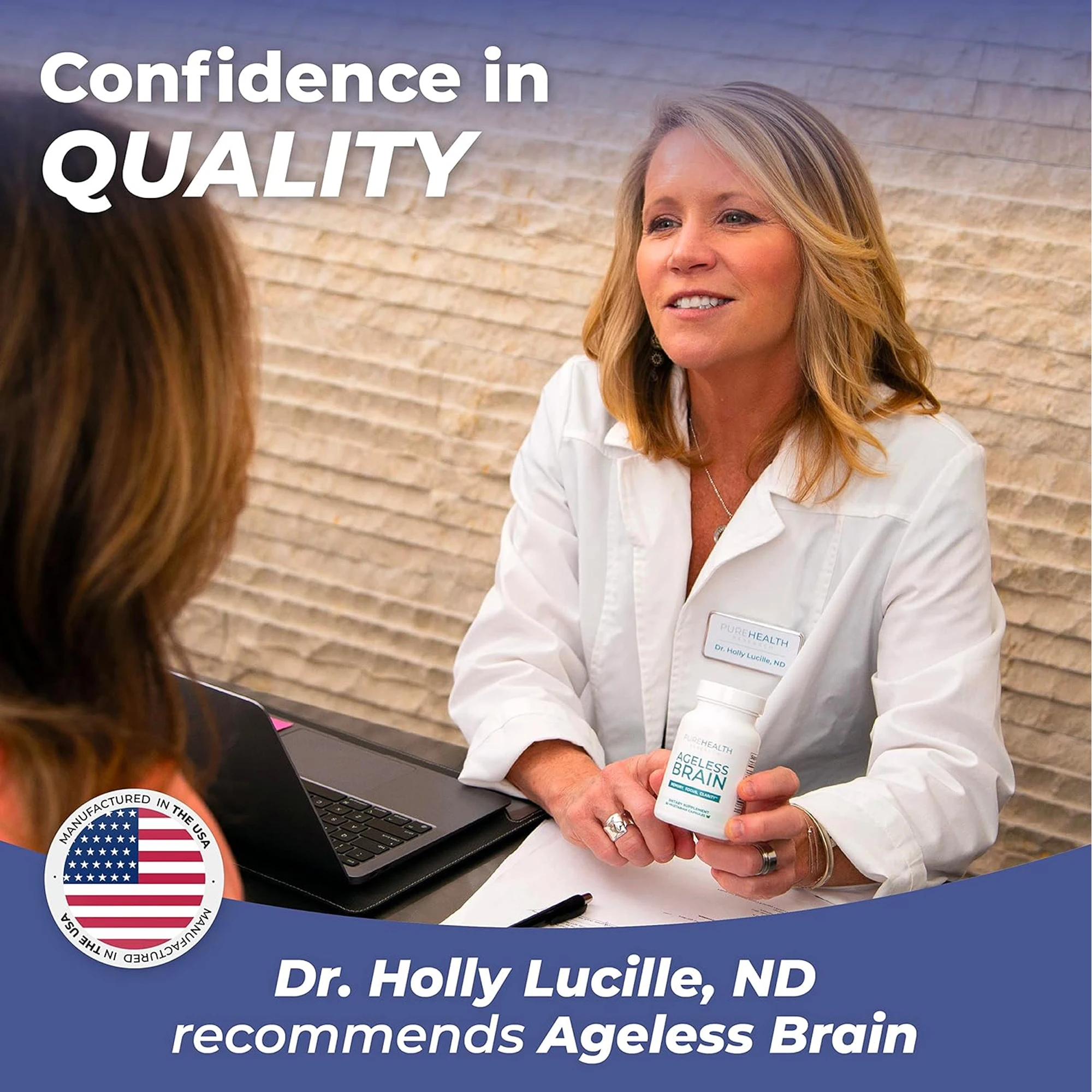 Ageless Brain - Niacin, Vitamin B6 -Memory, Focus, Boost Brain Health, Learn and Concentrate